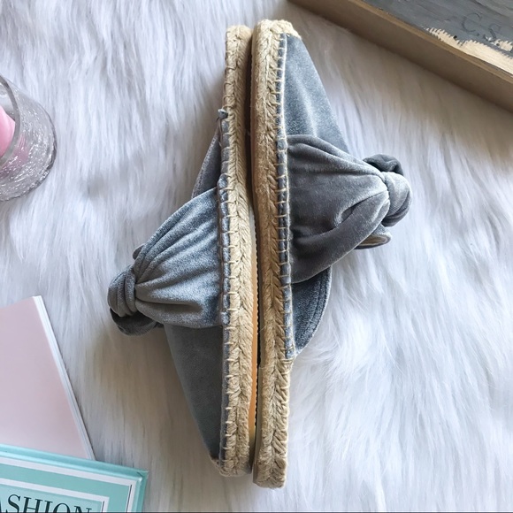 SOLUDOS Boquita Knot Velvet Mule Grey Espadrilles - Picture 6 of 7